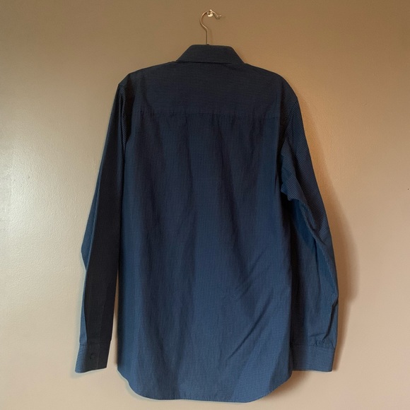 Blue Plaid Button Down Dress Shirt - Picture 2 of 8